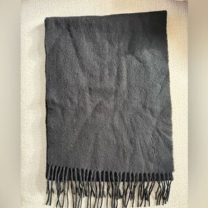 Yves Saint Laurent Black Wool Scarf